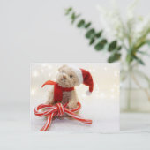 Santa Teddy Bear Briefkaart (Staand voorkant)