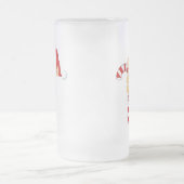 Santa Teddy Bear en Candycane Matglas Bierpul (Center)