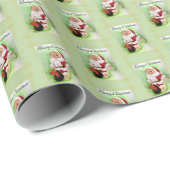 Santa Teddy Bear Wrapping Paper Cadeaupapier (Rol Hoek)