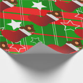 Santa Teddy beer in kerstmis Cadeaupapier (Hoek)