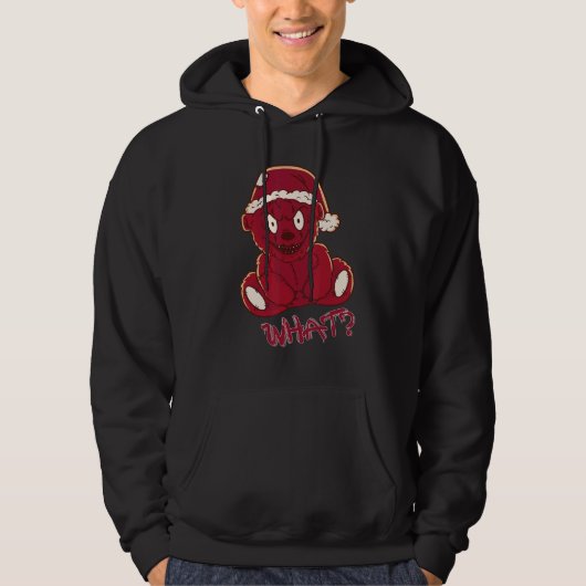 Santa Teddy Nightmare What Murderous Teddy Bear Hoodie (Voorkant)
