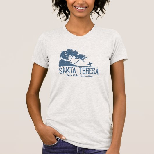 Santa Teresa Costa Rica Surfing Beach T-shirt (Voorkant)