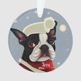 Santa Terrier, Kerstmis, hond Ornament