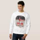 Santa Test mannen wit sweatshirt (Voorkant volledig)