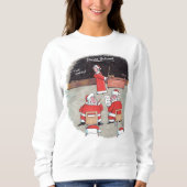 Santa Test vrouwen witte sweatshirt (Voorkant)