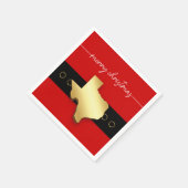 Santa Texas Belt Buckle Kerstmis Servet (Hoek)