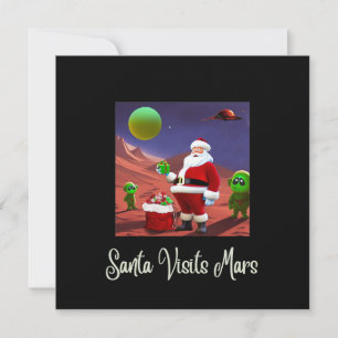 SANTA & THE ALIENS, Funny Christmas Kaart