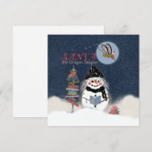 Santa the Dragon Sleigher Holiday Card Feestdagenkaart (Voorkant / Achterkant)