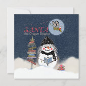Santa the Dragon Sleigher Holiday Card Feestdagenkaart (Voorkant)