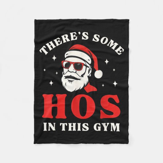 Santa There's Some Hos In This Gym  Fleece Deken (Voorkant)