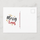 Santa Throwing Gifts van Helicopter Funny Holiday Feestdagenkaart (Achterkant)