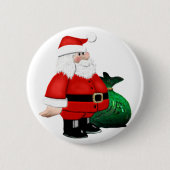 Santa Time Ronde Button 5,7 Cm (Voorkant)