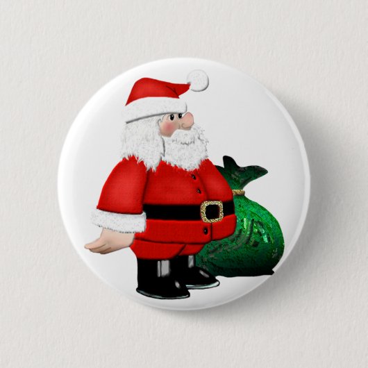 Santa Time Ronde Button 5,7 Cm (Voorkant)