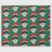 Santa Tixedo-kat Cadeaupapier (Vlak)