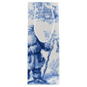Santa Toile Wijn Cadeautas (Voorkant)