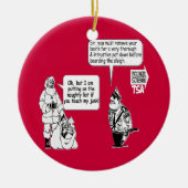 SANTA TOUCH MY JUNK TSA BLACK KERAMISCH ORNAMENT (Voorkant)