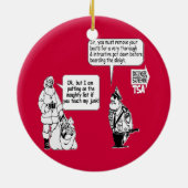SANTA TOUCH MY JUNK TSA BLACK KERAMISCH ORNAMENT (Achterkant)