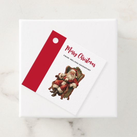  Santa Traditional Christmas Bedankjes Labels (In situ)