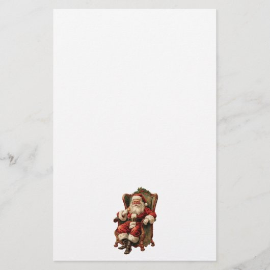  Santa Traditional Christmas Briefpapier (Voorkant)
