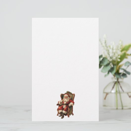  Santa Traditional Christmas Briefpapier (Staand voorkant)