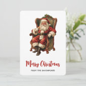  Santa Traditional Christmas Feestdagenkaart (Staand voorkant)