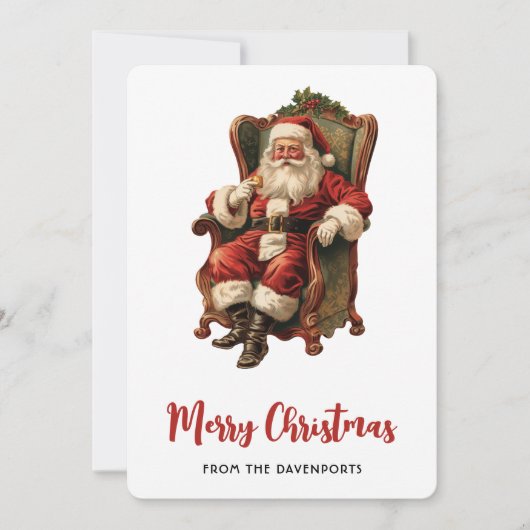  Santa Traditional Christmas Feestdagenkaart (Voorkant)