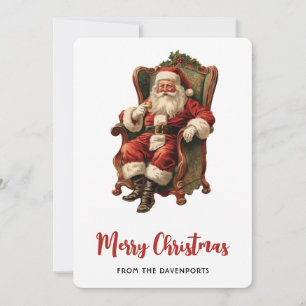 Santa Traditional Christmas Feestdagenkaart