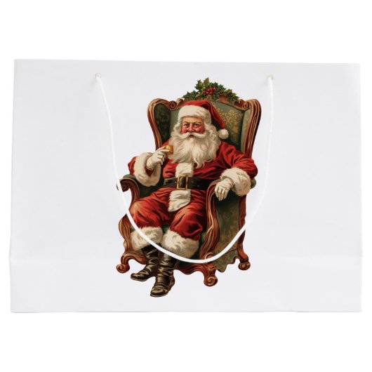  Santa Traditional Christmas Groot Cadeauzakje (Achterkant)