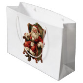  Santa Traditional Christmas Groot Cadeauzakje (Achterkant Gekanteld)
