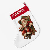  Santa Traditional Christmas Grote Kerstsok (Achterkant (Hangend))