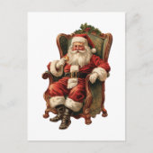  Santa Traditional Christmas Holiday Briefkaart (Voorkant)