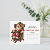  Santa Traditional Christmas Invitation Briefkaart (Staand voorkant)