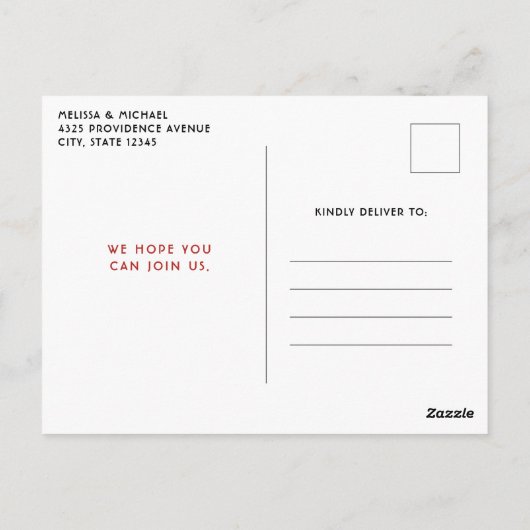  Santa Traditional Christmas Invitation Briefkaart (Achterkant)