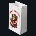 Santa Traditional Christmas Klein Cadeauzakje<br><div class="desc">Cadeauzakje met een  stijl afbeelding met klassieke Sinterklaas zittend in een ouderwetse armstoel. Heerlijk traditioneel kerstontwerp.</div>