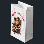 Santa Traditional Christmas Klein Cadeauzakje<br><div class="desc">Cadeauzakje met een  stijl afbeelding met klassieke Sinterklaas zittend in een ouderwetse armstoel. Heerlijk traditioneel kerstontwerp.</div>