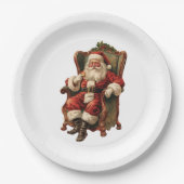  Santa Traditional Christmas Papieren Bordje (Voorkant)