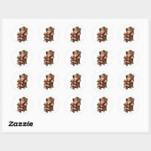 Santa Traditional Christmas Ronde Sticker (Vel)