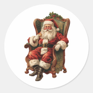  Santa Traditional Christmas Ronde Sticker
