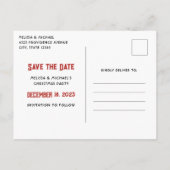 Santa Traditional Christmas Save the Date Uitnodiging Briefkaart (Achterkant)