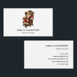 Santa Traditional Christmas Visitekaartje<br><div class="desc">Visitekaartjes met een afbeelding in  stijl met klassieke Sinterklaas zittend in een ouderwetse armstoel. Heerlijk traditioneel kerstontwerp.</div>