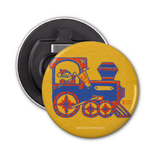 Santa Train Button Flesopener