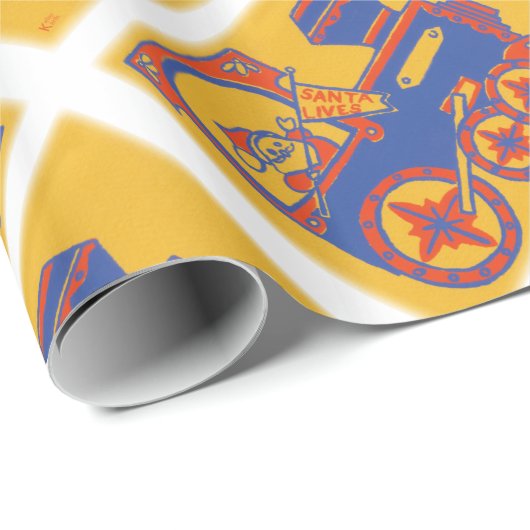 Santa Train Cadeaupapier (Rol Hoek)