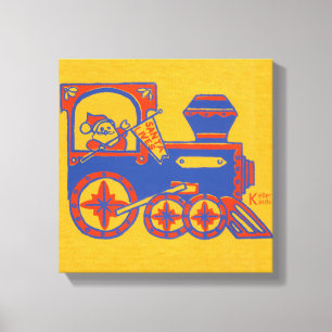 Santa Train Canvas Afdruk
