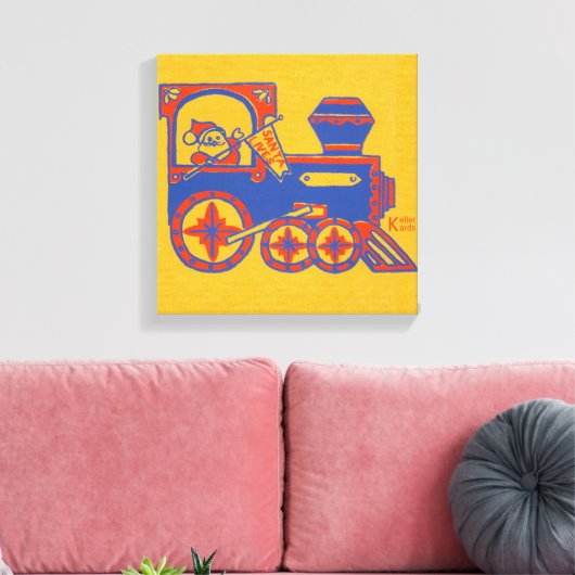 Santa Train Canvas Afdruk (Insitu (Woonkamer))