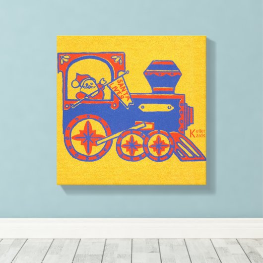 Santa Train Canvas Afdruk (Insitu (Houten vloer))