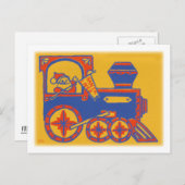 Santa Train Feestdagenkaart (Voorkant / Achterkant)