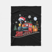 Santa Train Lights Christmas Driving Xmas Boys Kid Fleece Deken (Voorkant)