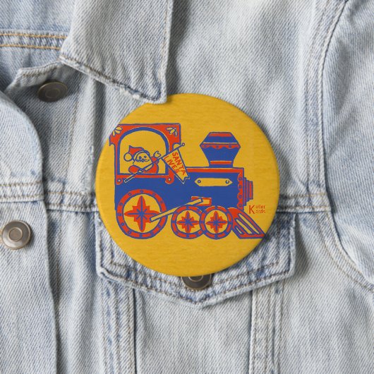 Santa Train Ronde Button 4,0 Cm (In situ)
