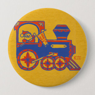 Santa Train Ronde Button 4,0 Cm