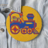 Santa Train Ronde Button 6,0 Cm (In situ)